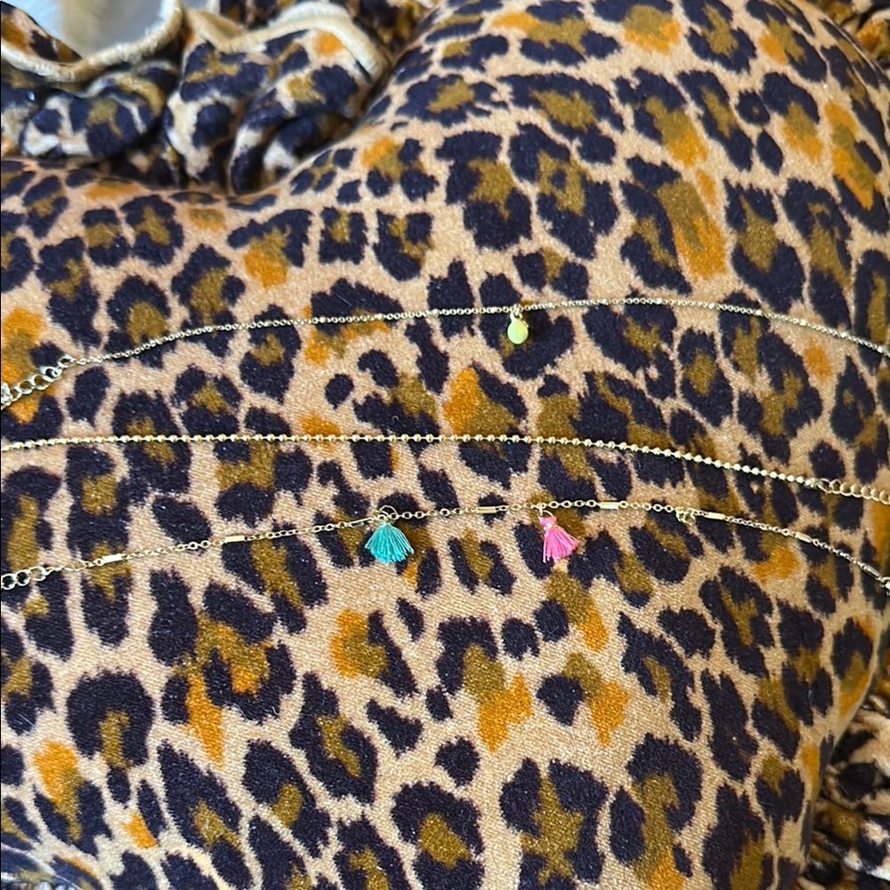 Gold Chain anklets with Colorful Charms